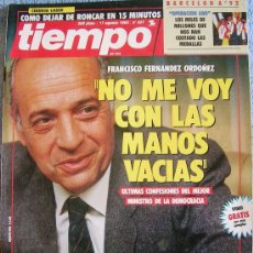 Coleccionismo de Revista Tiempo: REVISTA TIEMPO, Nº 537. AGOSTO 1992. ORDOÑEZ, DE LA ROSA, CARRERAS, CESAR RINCON, BUSH, AZKARRAGA...
