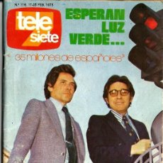 Coleccionismo de Revista Tiempo: REVISTA TELE SIETE : JOSE ANTONIO PLAZA & ALFREDO AMESTOY, ANGEL BENITO, BUÑUEL 