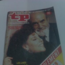 Coleccionismo de Revista Tiempo: REVISTA TP TELEPROGRAMA AÑO 1987 PORTADA ANTONIO FERRANDIS CHARO LOPEZ. EDICION CATALUÑA