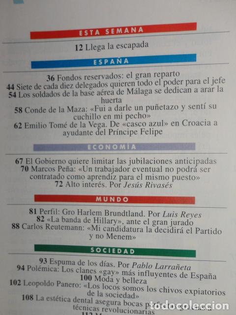 Coleccionismo de Revista Tiempo: REVISTA TIEMPO Nº 620 AÑO 1994 -FONDOS RESERVADOS -ROLDAN -CELA -MARTIRIO- ANTONIO BANDERAS - Foto 2 - 69974997
