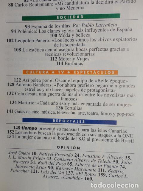 Coleccionismo de Revista Tiempo: REVISTA TIEMPO Nº 620 AÑO 1994 -FONDOS RESERVADOS -ROLDAN -CELA -MARTIRIO- ANTONIO BANDERAS - Foto 3 - 69974997