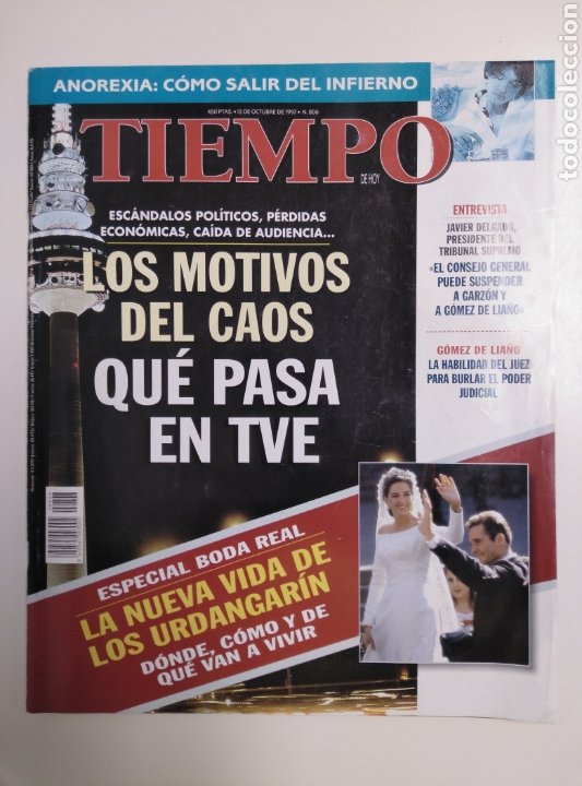 REVISTA TIEMPO. ESPECIAL BODA REAL. OCTUBRE 1997. NUM.806 (Coleccionismo - Revistas y Periódicos Modernos (a partir de 1.940) - Revista Tiempo)