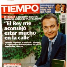 Coleccionismo de Revista Tiempo: REVISTA TIEMPO: ENTREVISTA A ZAPATERO Nº 1170 OCTUBRE 2004
