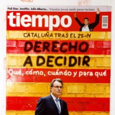 Coleccionismo de Revista Tiempo: REVISTA TIEMPO: CATALUÑA TRAS EL 25-N Nº 1579 NOVIEMBRE 2012