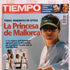 Coleccionismo de Revista Tiempo: REVISTA TIEMPO 1163. LETIZIA EN MALLORCA. VACACIONES ZAPATERO Y AZNAR