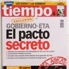 Coleccionismo de Revista Tiempo: REVISTA TIEMPO 1248. GOBIERNO-ETA PACTO SECRETO. ADOLESCENTES EN LA RED. CRIMEN DE ESPAÑOLES RUANDA