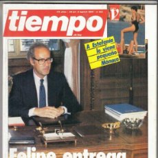 Collectionnisme de Magazine Tiempo: REVISTA TIEMPO Nº 168 AÑO 1985. JAVIER SOLANA. NORMA DUVAL. ESTEFANÍA DE MONACO. CAZADORES DE NAZIS.. Lote 334443763