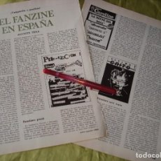 Coleccionismo de Revista Tiempo: RECORTE : EL FANZINE EN ESPAÑA. TIEMPO, JUL-AGT 1982