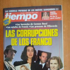 Coleccionismo de Revista Tiempo: TIEMPO Nº 319. CORRUPCIONES DE LOS FRANCO. MARTA SANCHEZ. MEMORIAS TARRADELLAS. POLI DÍAZ. V. MENGOD. Lote 358068050