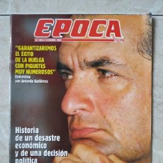 Coleccionismo de Revista Tiempo: REVISTA EPOCA 463 : MARIO CONDE - CELIA VILLALOBOS - MOSTAR - CHINA - ALINA - SCOUTS - HONDA