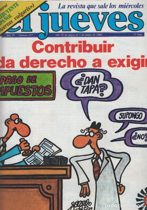 Collezionismo di Rivista Tiempo: EL JUEVES numero 157 - POSTER CENTRAL DE EL CONTRIBUYENTE ESPANOL