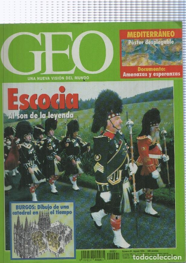 Collectionnisme de Magazine Tiempo: Geo numero 91, agosto 1994: Escocia, al son de la leyenda- Mediterraneo, poster - Varios