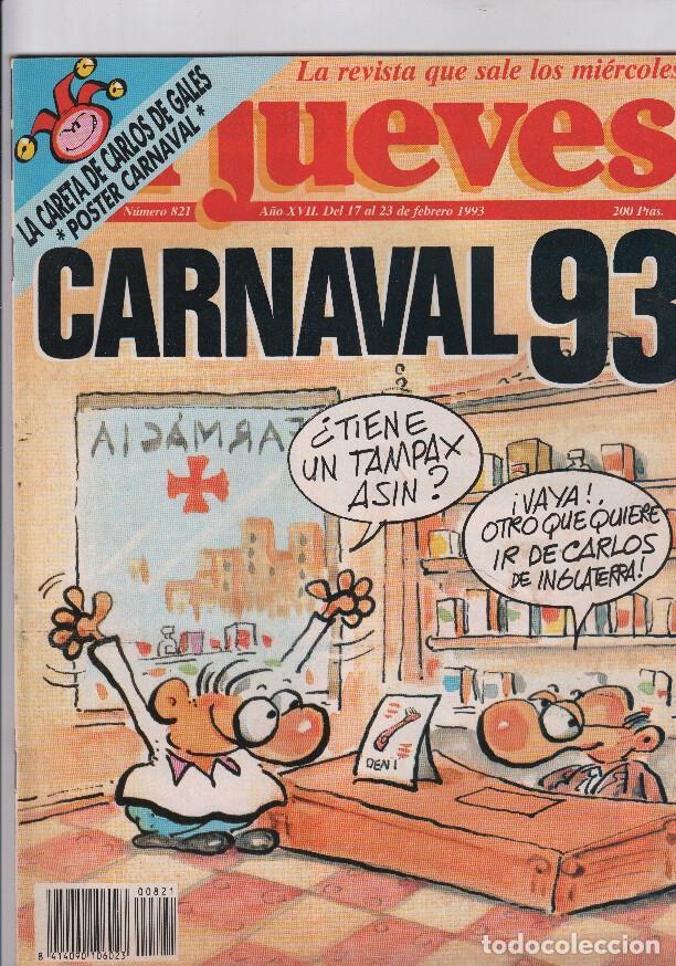 Collezionismo di Rivista Tiempo: EL JUEVES revista semanal numero 0821 - POSTER CENTRAL CON LA CARETA DE CARLOS DE INGLATERRA