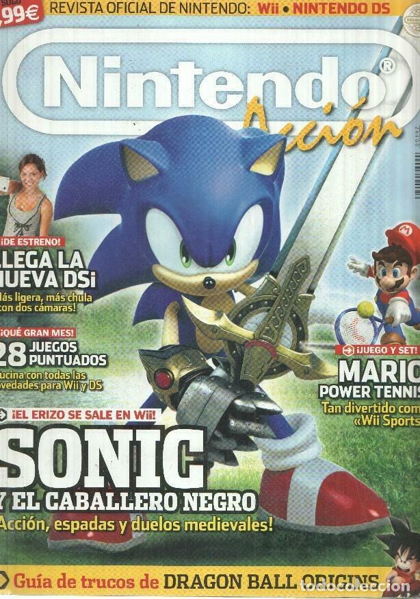 Coleccionismo de revista Tiempo: Revista Oficial, Nintendo Accion: num 197, abril 2009 - Sonic y el caballero negro, Llega la nueva D