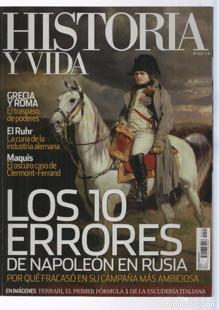 Coleccionismo de revista Tiempo: Historia y Vida numero 502: Los 10 errores - Varios