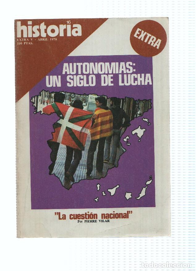 Collectionnisme de Magazine Tiempo: Revista: HISTORIA Y VIDA, EXTRA, Numero 5: Autonomias, Un Siglo de Lucha (1978) - Varios