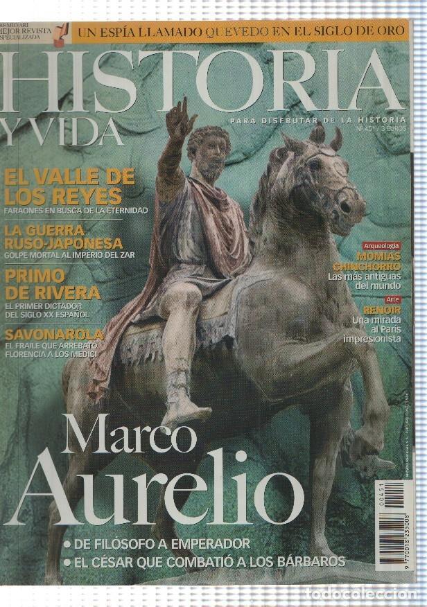 Coleccionismo de revista Tiempo: Historia y Vida numero 451: Marco Aurelio - Varios