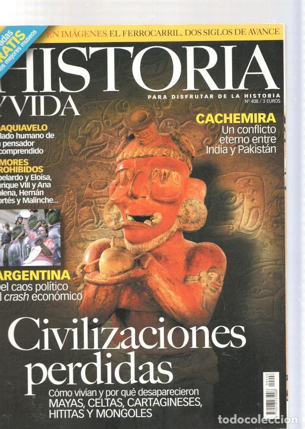 Coleccionismo de revista Tiempo: Historia y Vida numero 408, 2008: En imagenes, el ferrocarril, dos siglos de - varios