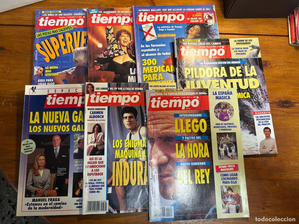 Coleccionismo de Revista Tiempo: revista Tiempo de Hoy N&ordm; 331-427-582-583-584-586-583-Indurain-julio Iglesias-juan Carlos- 1988/90/93