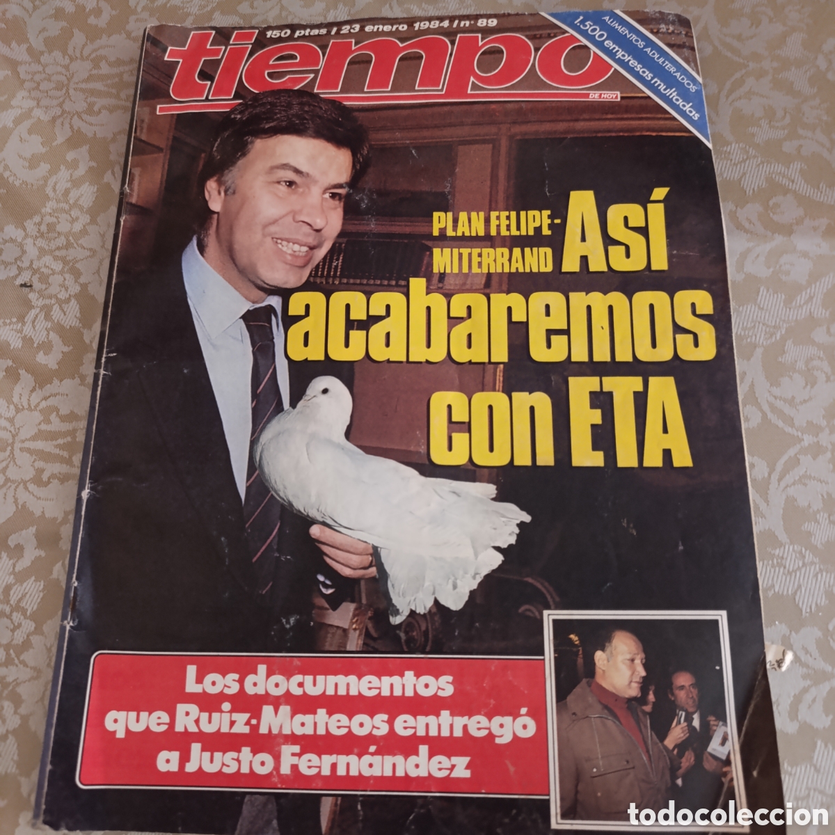 Coleccionismo de revista Tiempo: Revista Tiempo 1984,Felipe Gonz&aacute;lez,ETA