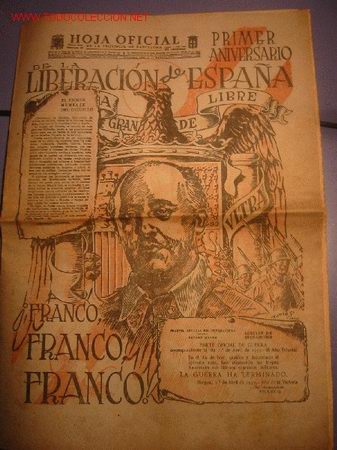 Coleccionismo de revistas y peri&oacute;dicos: DIARIO HOJA OFICIAL DE LA PROVINCIA DE BARCELONA, a&ntilde;o 1940 - PRIMER MENSAJE DEL CAUDILLO
