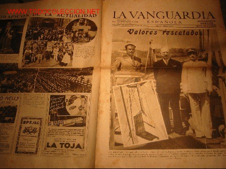 Collectionnisme de Revues et Journaux: DIARIO LA VANGUARDIA a&ntilde;o 1939