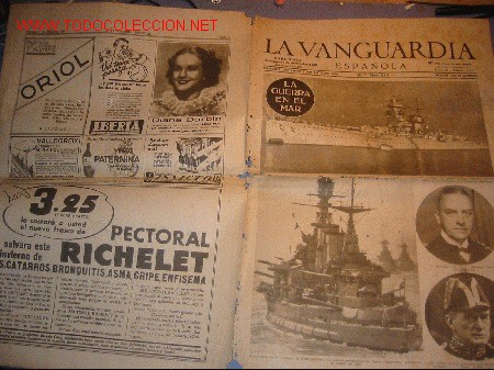 Collezionismo di Riviste e Giornali: DIARIO LA VANGUARDIA a&ntilde;o 1939
