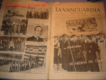 Sammeln von Zeitschriften und Zeitungen: DIARIO LA VANGUARDIA a&ntilde;o 1939