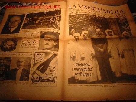 Collectionnisme de Revues et Journaux: DIARIO LA VANGUARDIA A&Ntilde;O 1939