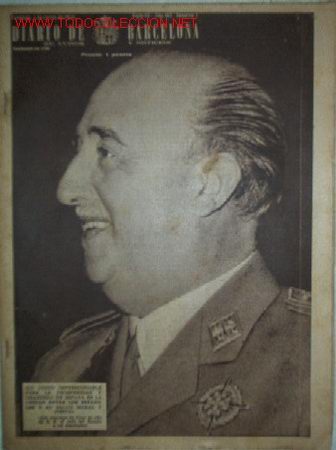 Collectionnisme de Revues et Journaux: DIARIO DE BARCELONA - A&Ntilde;O 1956 - EN PORTADA: FRANCO