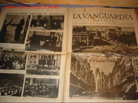 Collectionnisme de Revues et Journaux: DIARIO LA VANGUARDIA A&Ntilde;O 1939 - MADRID - domingo 12 de marzo de 1939