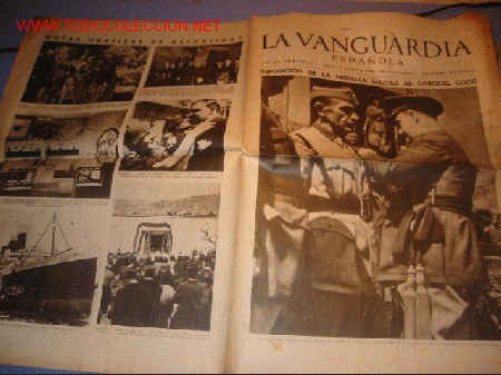 Coleccionismo de revistas y peri&oacute;dicos: DIARIO LA VANGUARDIA A&Ntilde;O 1939 - escuadron de caballeria mora en burgos