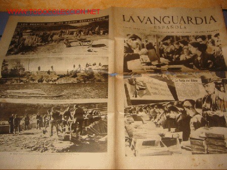 Collezionismo di Riviste e Giornali: DIARIO LA VANGUARDIA A&Ntilde;O 1939 - feria del libro en Barcelona, el acorazado aleman Almirald Sheer