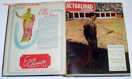 Collection Magazines and Newspapers: LA ACTUALIDAD ESPA&Ntilde;OLA ANTIGUA REVISTA ENCUADERNADA CON 21 NUMEROS DE 1953