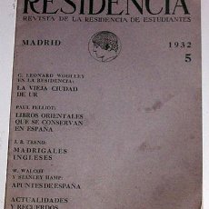 Coleccionismo de Revistas y Periódicos: REVISTA DE LA RESIDENCIA DE ESTUDIANTE NUM. 5 DE 1932
