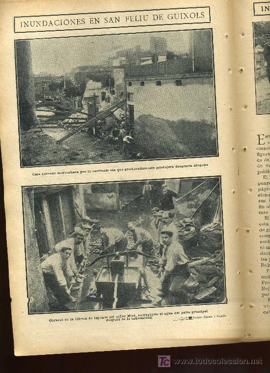 Coleccionismo de Revistas y Peri&oacute;dicos: 1908 FERROCARRIL NOGUERA-PALLARESA INUNDACIONES EN SAN FELIU DE GUIXOLS SANT NAIPES COMAS CARTAS