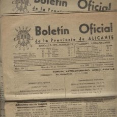 Coleccionismo de Revistas y Periódicos: PUBLICACIÓN - BOLETIN DE LA DIPUTACIÓN DE ALICANTE EJEMPLARES AÑOS 50- 51. LOTE DE 3 PIEZAS