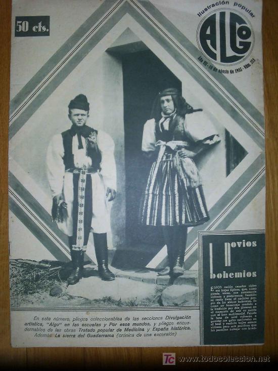 Collezionismo di Riviste e Giornali: Revista ALGO, Ilustraci&oacute;n Popular - 1935 * SIERRA DE GUADARRAMA * FILIPINAS * NAZARET, VALENCIA *