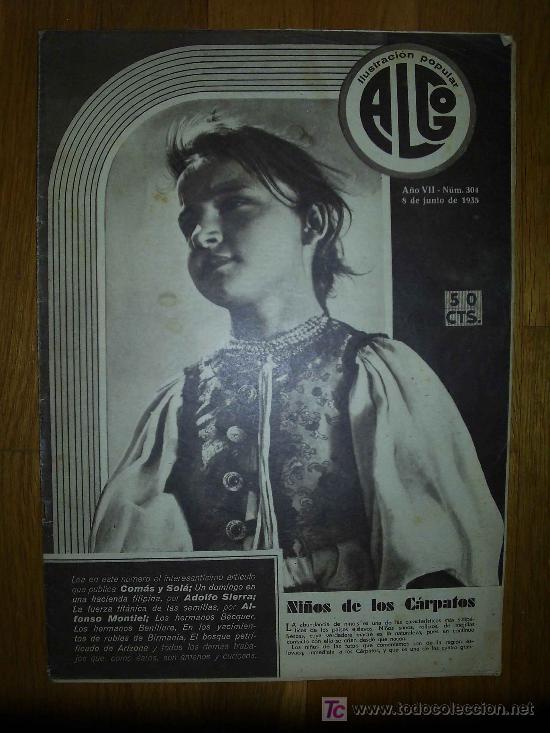 Colecionismo de Revistas e Jornais: Revista ALGO, Ilustraci&oacute;n Popular - 1935 * Gij&oacute;n a San Rom&aacute;n de Candamo *