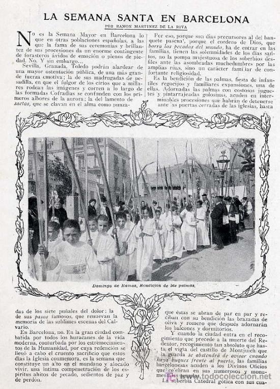 Coleccionismo de Revistas y Peri&oacute;dicos: BARCELONA 1929  SEMANA SANTA 3HOJAS REVISTA