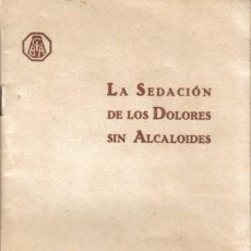 Coleccionismo de Revistas y Periódicos: REVISTA MÉDICA.LA SEDACIÓN DE LOS DOLORES SIN ALCALOIDES.CIBA S. A.,DE PRODUCTOS QUÍMICOS, BARCELONA. Lote 12850911