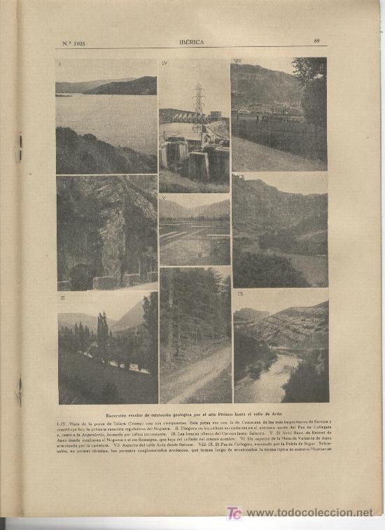 Collection Magazines and Newspapers: REVSITA IBERICA A&Ntilde;O 1934 EXCURSION POR EL PIRINEO TALARN TREMP LA POBLA DE SEGUR FOSILES 1015