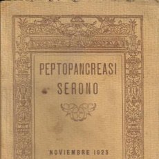 Coleccionismo de Revistas y Periódicos: REVISTA MÉDICA. PEPTOPANCREASI. SERONO. NOVIEMBRE 1925.. Lote 12953221