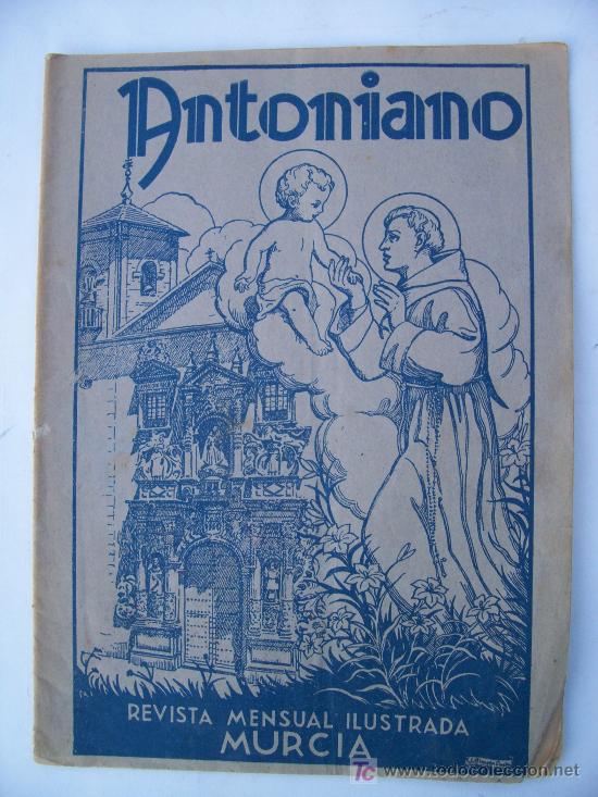 Colecionismo de Revistas e Jornais: antoniano, revista mensual ilustrada murcia, n&ordm;135 ,  mayo 1954