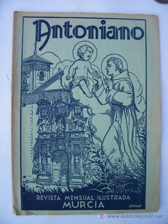 Colecionismo de Revistas e Jornais: antoniano, revista mensual ilustrada murcia, n&ordm;148 ,  julio 1955