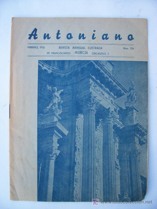 Colecionismo de Revistas e Jornais: antoniano, revista mensual ilustrada murcia, n&ordm;154 ,  feb 1956