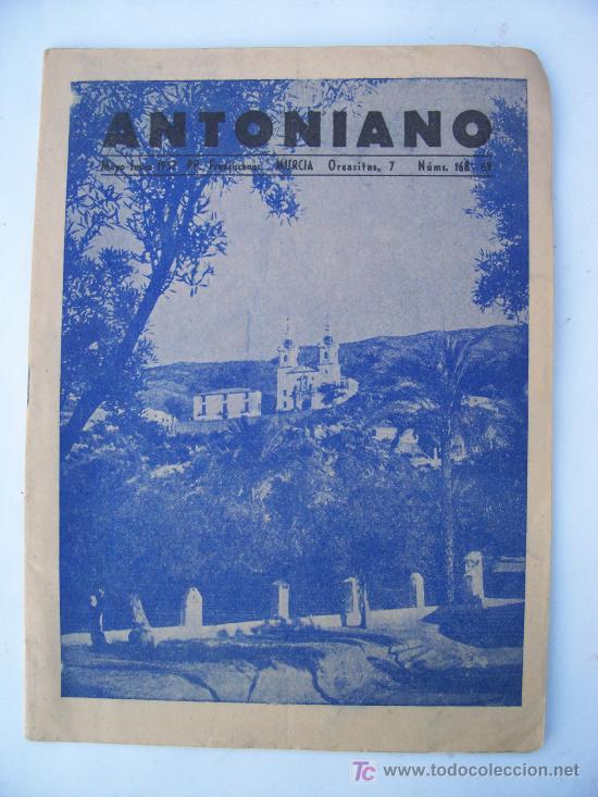 Colecionismo de Revistas e Jornais: antoniano, revista mensual ilustrada murcia, n&ordm;168-69 ,  mayo-junio 1957