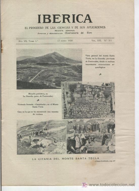 Collection Magazines and Newspapers: 311 IBERICA 1920 LA CITANIA MONTE SANTA TECLA LA GUARDIA PONTEVEDRA SANTA COLOMA DE GRAMANET PUIG CA