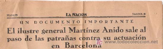 Sammeln von Zeitschriften und Zeitungen: Carta del General Mart&iacute;nez Anido publicada en el peri&oacute;dico La Naci&oacute;n &ndash; 1930