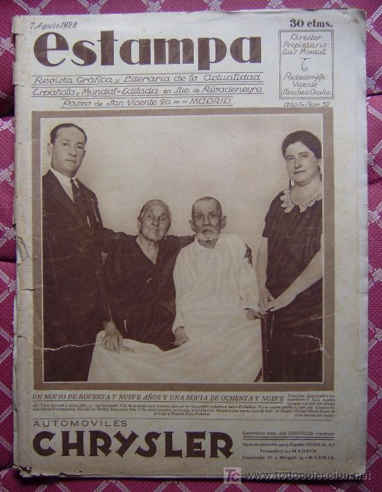 Coleccionismo de revistas y peri&oacute;dicos: ESTAMPA N&ordm; 32 (07/08/28) PARRAL SANTILLANA PAIS VASCO ALTAMIRA CICLISMO DUQUES DE ALBA SEGOVIA TREN